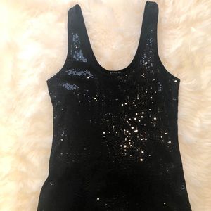 Express Sequin Tank Top Size Large